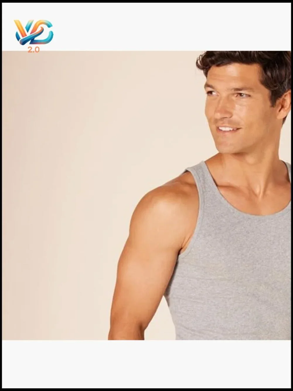 Men's Slim Fit Cotton Tank Undershirts Breathable Lightweight Scoop Neck